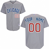 Customized Chicago Cubs MLB Jersey-Men's Stitched Road Gray Baseball Jersey,baseball caps,new era cap wholesale,wholesale hats
