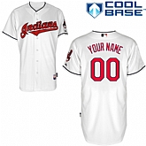 Customized Cleveland Indians MLB Jersey-Men's Stitched Home White Cool Base Baseball Jersey,baseball caps,new era cap wholesale,wholesale hats