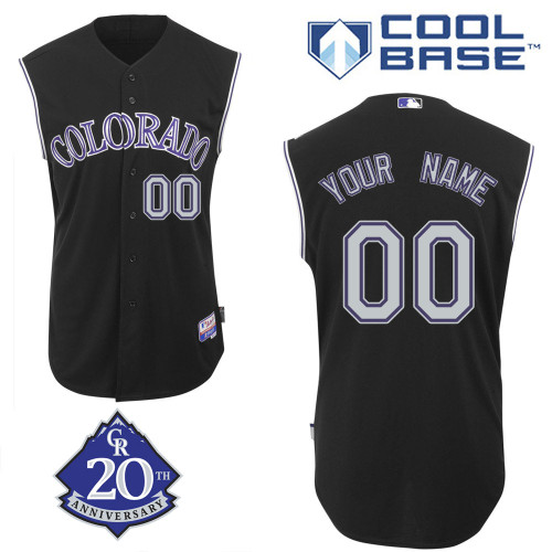 Customized Colorado Rockies MLB Jersey-Men's Stitched Alternate Black Baseball Jersey