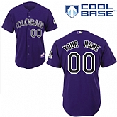 Customized Colorado Rockies MLB Jersey-Men's Stitched Alternate Purple Cool Base Baseball Jersey,baseball caps,new era cap wholesale,wholesale hats