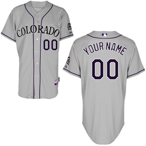 Customized Colorado Rockies MLB Jersey-Men's Stitched Road Gray Cool Base Baseball Jersey