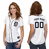 Customized Detroit Tigers Baseball Jersey-Women's Stitched Home White Cool Base MLB Jersey,baseball caps,new era cap wholesale,wholesale hats
