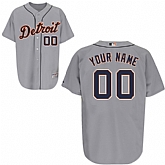 Customized Detroit Tigers Baseball Jersey-Women's Stitched Road Gray Cool Base MLB Jersey,baseball caps,new era cap wholesale,wholesale hats