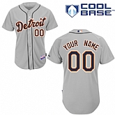 Customized Detroit Tigers MLB Jersey-Men's Stitched Road Gray Cool Base Baseball Jersey,baseball caps,new era cap wholesale,wholesale hats