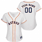 Customized Houston Astros Baseball Jersey-Women's Stitched Home White Cool Base MLB Jersey,baseball caps,new era cap wholesale,wholesale hats