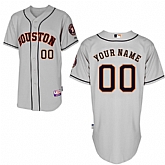 Customized Houston Astros Baseball Jersey-Women's Stitched Road Gray Cool Base MLB Jersey,baseball caps,new era cap wholesale,wholesale hats