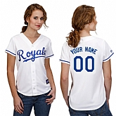 Customized Kansas City Royals Baseball Jersey-Women's Stitched Home White Cool Base MLB Jersey,baseball caps,new era cap wholesale,wholesale hats