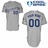 Customized Kansas City Royals Baseball Jersey-Women's Stitched Road Gray Cool Base MLB Jersey,baseball caps,new era cap wholesale,wholesale hats