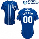 Customized Kansas City Royals MLB Jersey-Men's Stitched 2014 Alternate Blue Cool Base Baseball Jersey,baseball caps,new era cap wholesale,wholesale hats