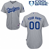 Customized Los Angeles Dodgers Baseball Jersey-Women's Stitched 2014 Alternate Road Gray Cool Base MLB Jersey,baseball caps,new era cap wholesale,wholesale hats