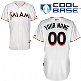 Customized Miami Marlins MLB Jersey-Men's Stitched Home White Cool Base Baseball Jersey,baseball caps,new era cap wholesale,wholesale hats
