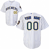 Customized Milwaukee Brewers Baseball Jersey-Women's Stitched Alternate Home White MLB Jersey,baseball caps,new era cap wholesale,wholesale hats