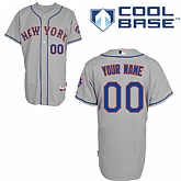 Customized New York Mets Baseball Jersey-Women's Stitched Road Gray Cool Base MLB Jersey,baseball caps,new era cap wholesale,wholesale hats