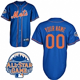 Customized New York Mets MLB Jersey-Men's Stitched All Star Blue Home Baseball Jersey,baseball caps,new era cap wholesale,wholesale hats