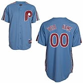 Customized Philadelphia Phillies MLB Jersey-Men's Stitched Road Cooperstown Blue Baseball Jersey,baseball caps,new era cap wholesale,wholesale hats