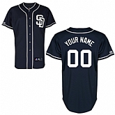 Customized San Diego Padres Baseball Jersey-Women's Stitched Alternate Dark Blue Cool Base MLB Jersey,baseball caps,new era cap wholesale,wholesale hats