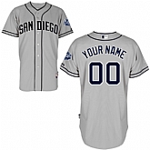 Customized San Diego Padres Baseball Jersey-Women's Stitched Road Gray Cool Base MLB Jersey,baseball caps,new era cap wholesale,wholesale hats