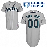 Customized Seattle Mariners MLB Jersey-Men's Stitched Road Gray Cool Base Baseball Jersey,baseball caps,new era cap wholesale,wholesale hats