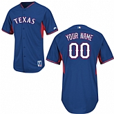 Customized Texas Rangers Baseball Jersey-Women's Stitched 2014 Blue Cool Base BP MLB Jersey,baseball caps,new era cap wholesale,wholesale hats