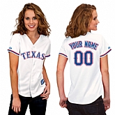 Customized Texas Rangers Baseball Jersey-Women's Stitched Home White Cool Base MLB Jersey,baseball caps,new era cap wholesale,wholesale hats