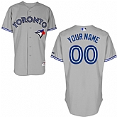 Customized Toronto Blue Jays Baseball Jersey-Women's Stitched Road Gray Cool Base MLB Jersey,baseball caps,new era cap wholesale,wholesale hats