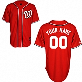 Customized Washington Nationals Baseball Jersey-Women's Stitched Alternate Red Cool Base MLB Jersey,baseball caps,new era cap wholesale,wholesale hats