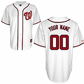 Customized Washington Nationals Baseball Jersey-Women's Stitched Home White Cool Base MLB Jersey,baseball caps,new era cap wholesale,wholesale hats