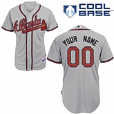 Customized Youth MLB Jersey-Atlanta Braves Stitched Road Gray Cool Base Baseball Jersey,baseball caps,new era cap wholesale,wholesale hats