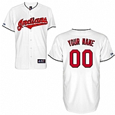Customized Youth MLB Jersey-Cleveland Indians Stitched Home White Cool Base Baseball Jersey,baseball caps,new era cap wholesale,wholesale hats