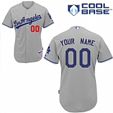 Customized Youth MLB Jersey-Los Angeles Dodgers Stitched Road Gray Cool Base Baseball Jersey,baseball caps,new era cap wholesale,wholesale hats