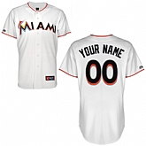 Customized Youth MLB Jersey-Miami Marlins Stitched Home White Cool Base Baseball Jersey,baseball caps,new era cap wholesale,wholesale hats