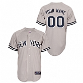 Customized Youth MLB Jersey-New York Yankees Stitched Road Gray Baseball Jersey,baseball caps,new era cap wholesale,wholesale hats