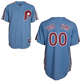 Customized Youth MLB Jersey-Philadelphia Phillies Stitched Road Cooperstown Blue Baseball Jersey,baseball caps,new era cap wholesale,wholesale hats