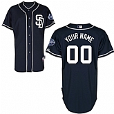 Customized Youth MLB Jersey-San Diego Padres Stitched Alternate Dark Blue Cool Base Baseball Jersey,baseball caps,new era cap wholesale,wholesale hats