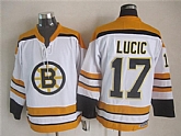 Boston Bruins #17 Milan Lucic White-Yellow CCM Throwback Jerseys,baseball caps,new era cap wholesale,wholesale hats
