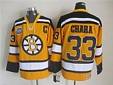 Boston Bruins #33 Zdeno Chara Yellow 75TH CCM Throwback Jerseys,baseball caps,new era cap wholesale,wholesale hats
