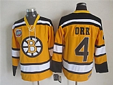 Boston Bruins #4 Bobby Orr Yellow 75TH CCM Throwback Jerseys,baseball caps,new era cap wholesale,wholesale hats