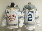 New York Yankees #2 Derek Jeter White Hoodie,baseball caps,new era cap wholesale,wholesale hats