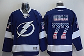 Tampa Bay Lightning #77 Victor Hedman USA Flag Fashion Blue Jerseys,baseball caps,new era cap wholesale,wholesale hats