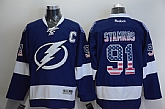 Tampa Bay Lightning #91 Steven Stamkos USA Flag Fashion Blue Jerseys,baseball caps,new era cap wholesale,wholesale hats
