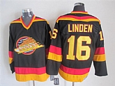 Vancouver Canucks #16 Linden Black CCM Throwback Jerseys,baseball caps,new era cap wholesale,wholesale hats