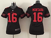 Womens Nike San Francisco 49ers #16 Joe Montana 2015 Black Game Jerseys,baseball caps,new era cap wholesale,wholesale hats