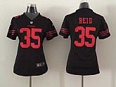 Womens Nike San Francisco 49ers #35 Eric Reid 2015 Black Game Jerseys,baseball caps,new era cap wholesale,wholesale hats