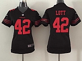Womens Nike San Francisco 49ers #42 Ronnie Lott 2015 Black Game Jerseys,baseball caps,new era cap wholesale,wholesale hats