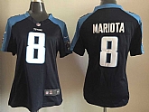 Womens Nike Tennessee Titans #8 Marcus Mariota Navy Blue Team Color Game Jerseys