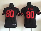 Youth Nike San Francisco 49ers #80 Jerry Rice 2015 Black Game Jerseys,baseball caps,new era cap wholesale,wholesale hats