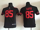 Youth Nike San Francisco 49ers #85 Vernon Davis 2015 Black Game Jerseys,baseball caps,new era cap wholesale,wholesale hats