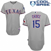 #15 Michael Choice Gray MLB Jersey-Texas Rangers Stitched Cool Base Baseball Jersey