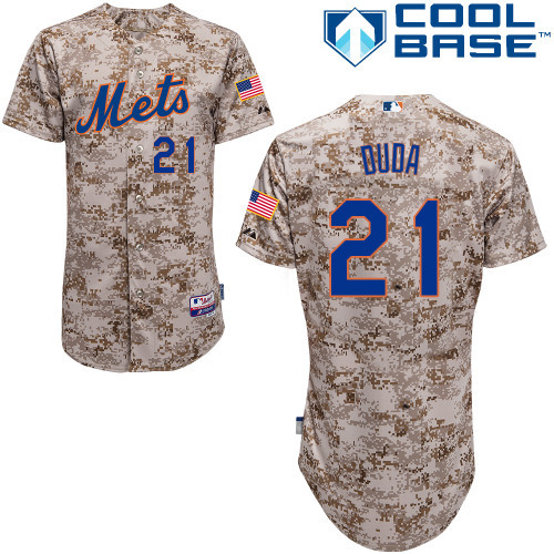 #21 Lucas Duda Camo MLB Jersey-New York Mets Stitched Player Baseball Jersey