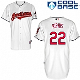 #22 Jason Kipnis White MLB Jersey-Cleveland Indians Stitched Cool Base Baseball Jersey